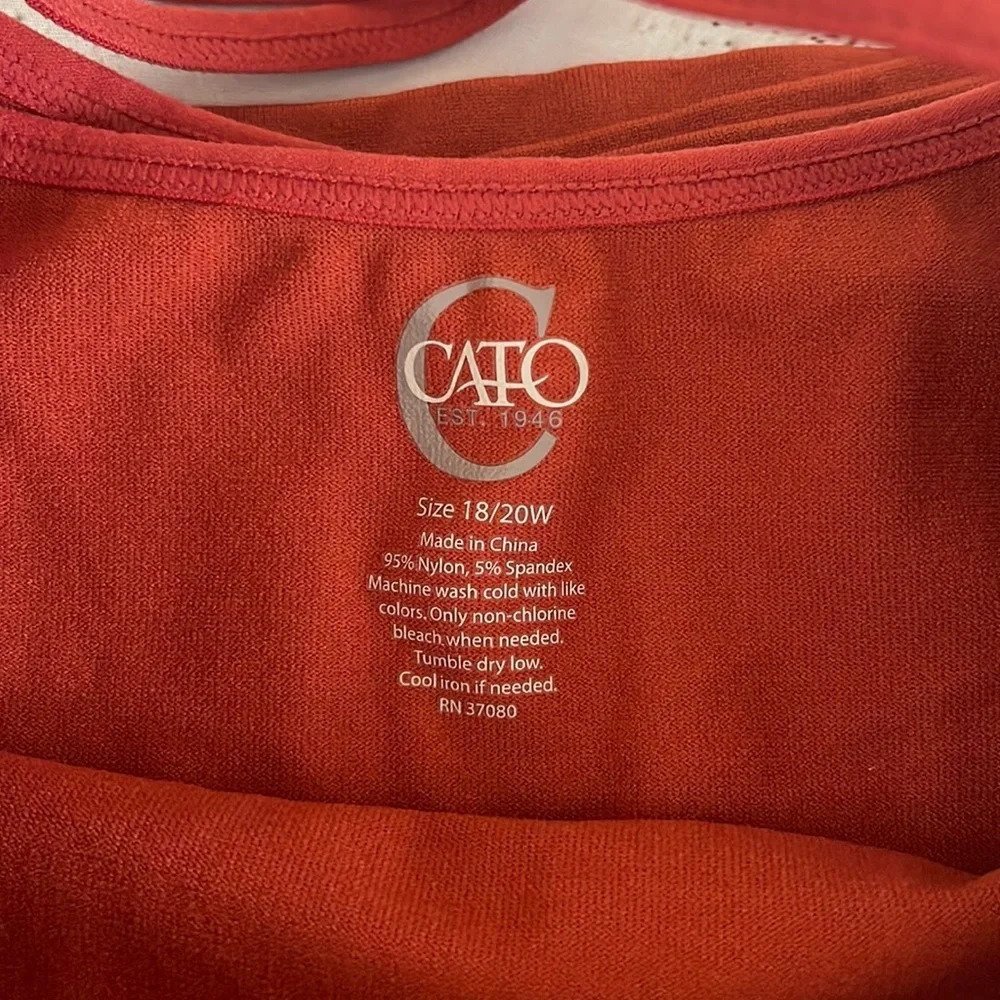 Women’s CATO orange cami top 18/20W - Picture 3 of 3